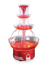 Nostalgia Retro Red Deluxe Lighted Party Fountain
